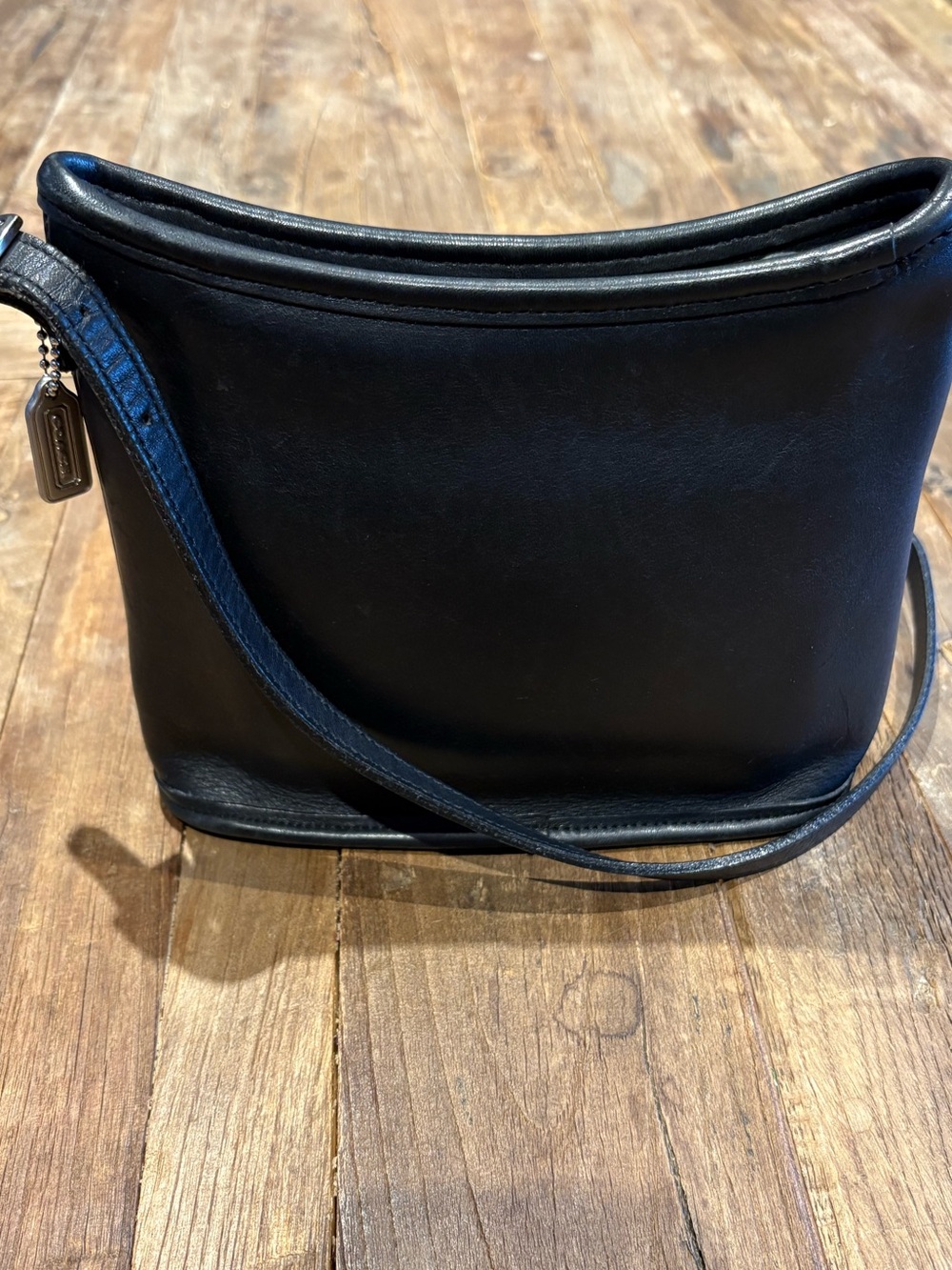 Vintage Coach Mambo Bag #9062 Black Glove Tanned Leather.